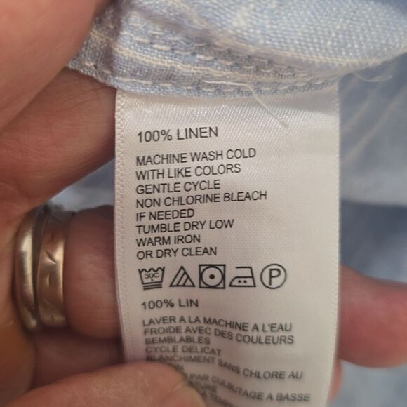 Tommy Bahama Men's Light Blue 100% Linen Casual Shirt X - Picture 8 of 8